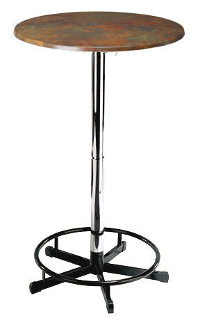 Steh-,Bistrotisch, "Praktisch" Chromgestell, 60cm, Werzalitplatte "Marmor"